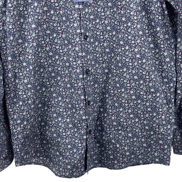 BRAX FEEL GOOD HAROLD NATURAL FLEX BUTTON‎ FRONT SHIRT IN BLUE MEN'S S 37/38 - Picture 6 of 14